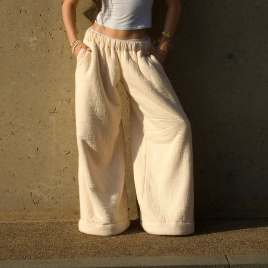 Low Rise Coffee Pants - White