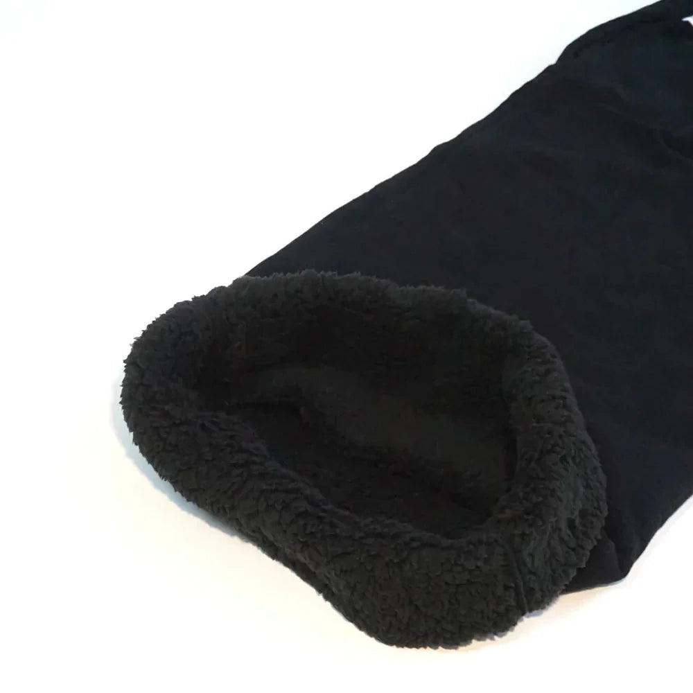 Premium Sherpa Lined Blanket Pants - Black