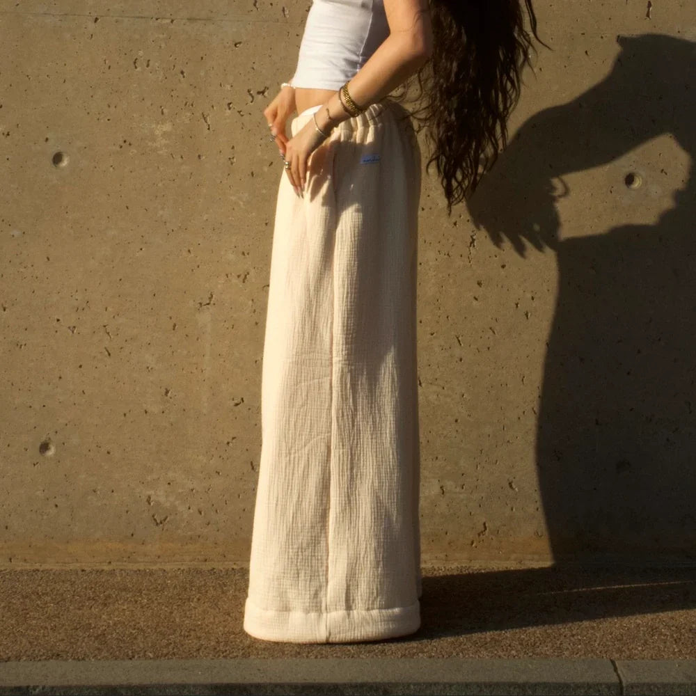 Low Rise Coffee Pants - White