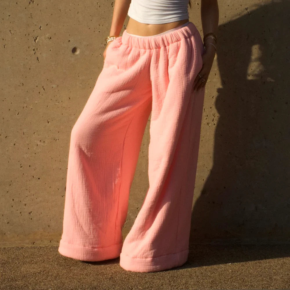 Low Rise Coffee Pants - Pink