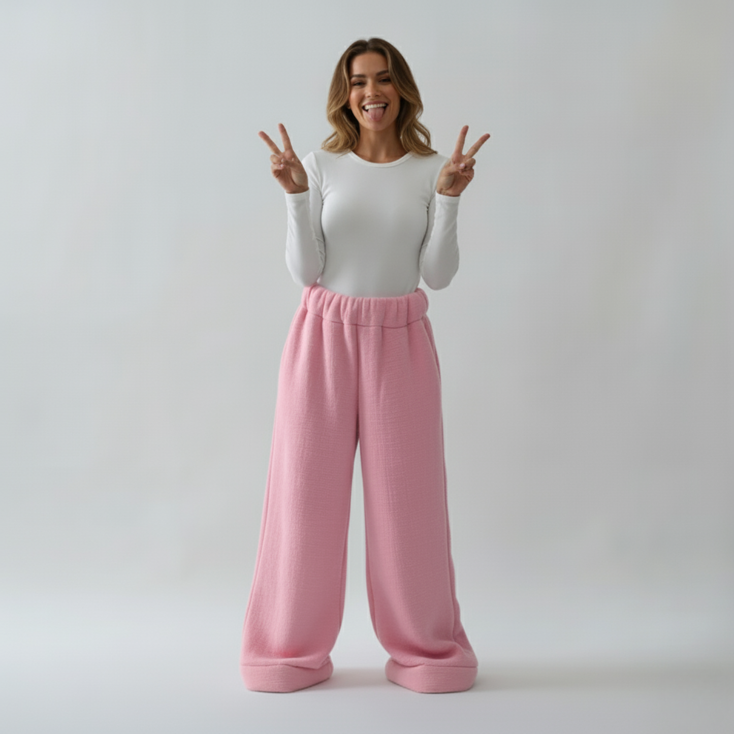 Premium Sherpa Lined Blanket Pants - Pink