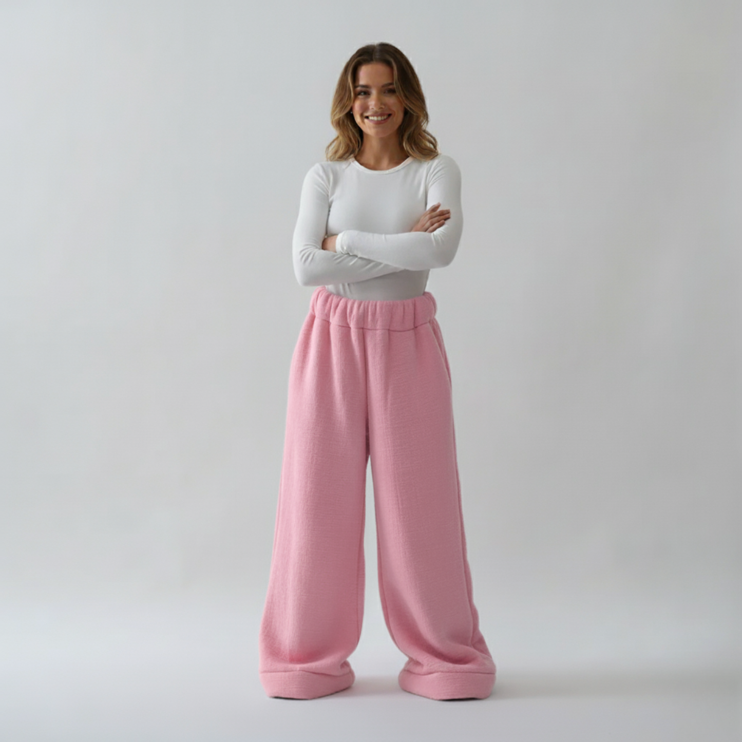 Premium Sherpa Lined Blanket Pants - Pink