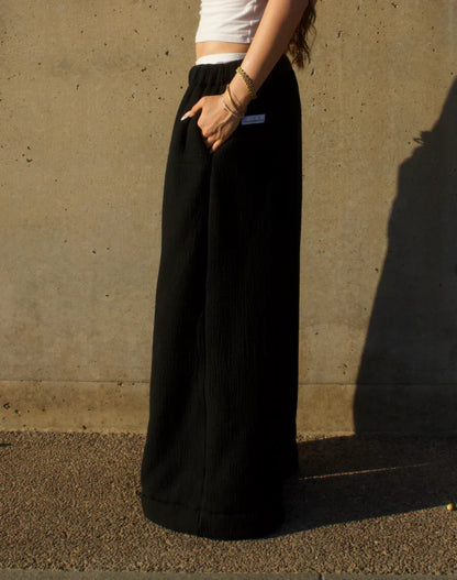 Low Rise Coffee Pants - Black