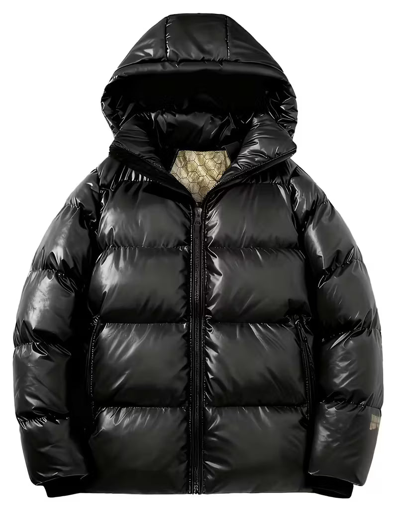 Gloss-coated Puffer Jacket