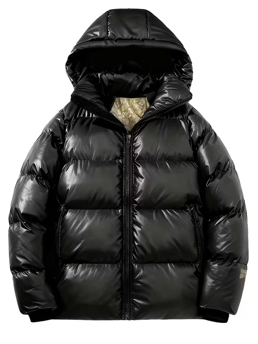 Gloss-coated Puffer Jacket