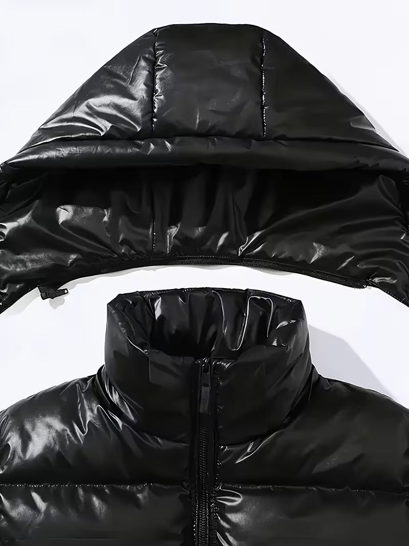Gloss-coated Puffer Jacket