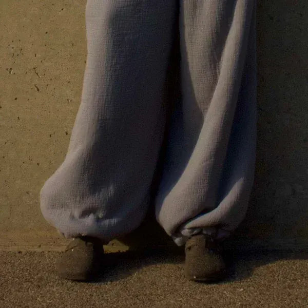 Low Rise Coffee Pants - Gray