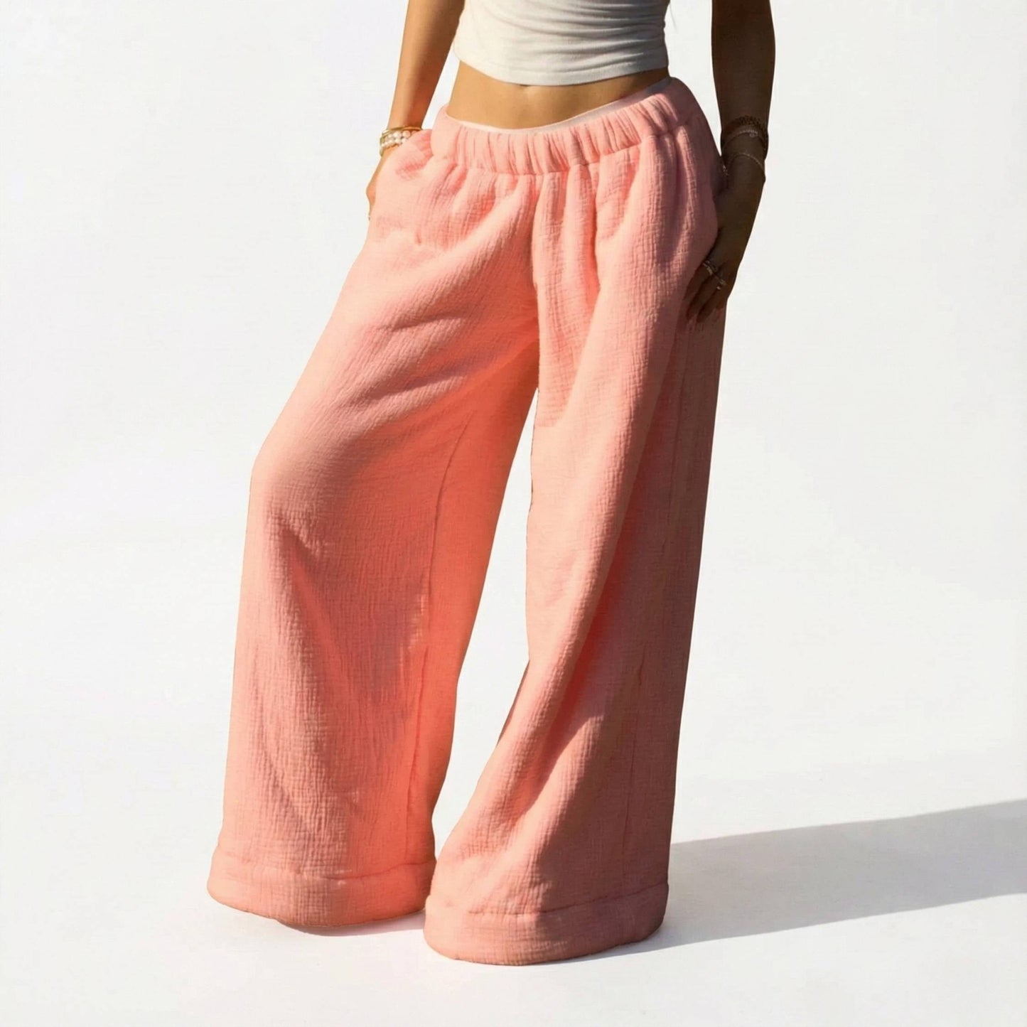 Low Rise Coffee Pants - Pink