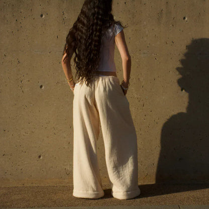 Low Rise Coffee Pants - Beige