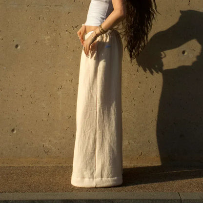 Low Rise Coffee Pants - Beige