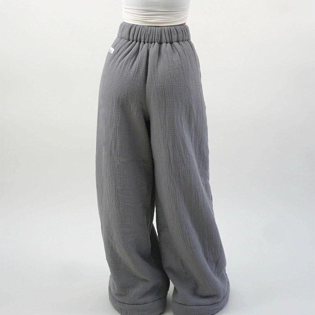 Premium Sherpa Lined Blanket Pants - Gray