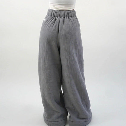 Premium Sherpa Lined Blanket Pants - Gray