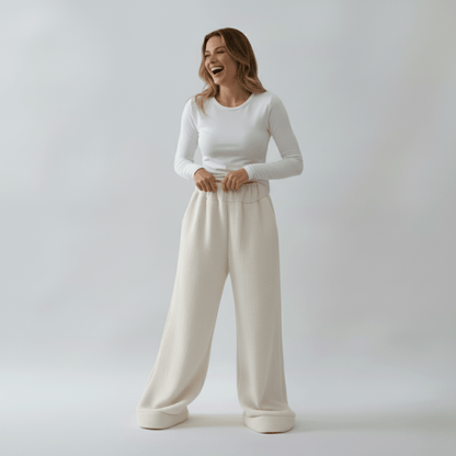 Premium Sherpa Lined Blanket Pants - Beige