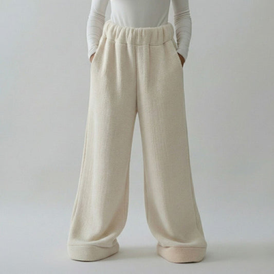 Premium Sherpa Lined Blanket Pants - Beige