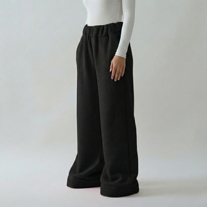 Premium Sherpa Lined Blanket Pants - Black