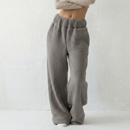 Premium Sherpa Lined Blanket Pants - Gray