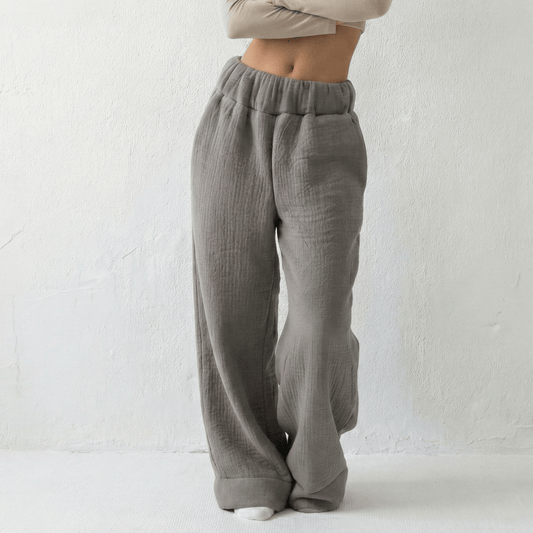 Premium Sherpa Lined Blanket Pants - Gray