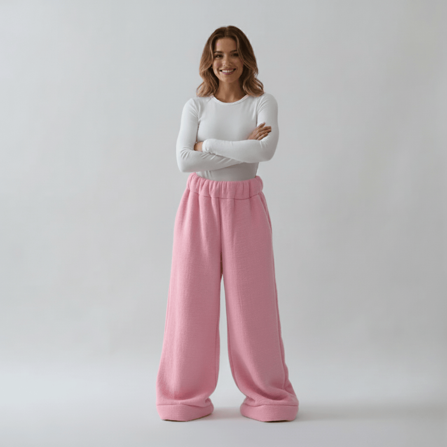 Premium Sherpa Lined Blanket Pants - Pink